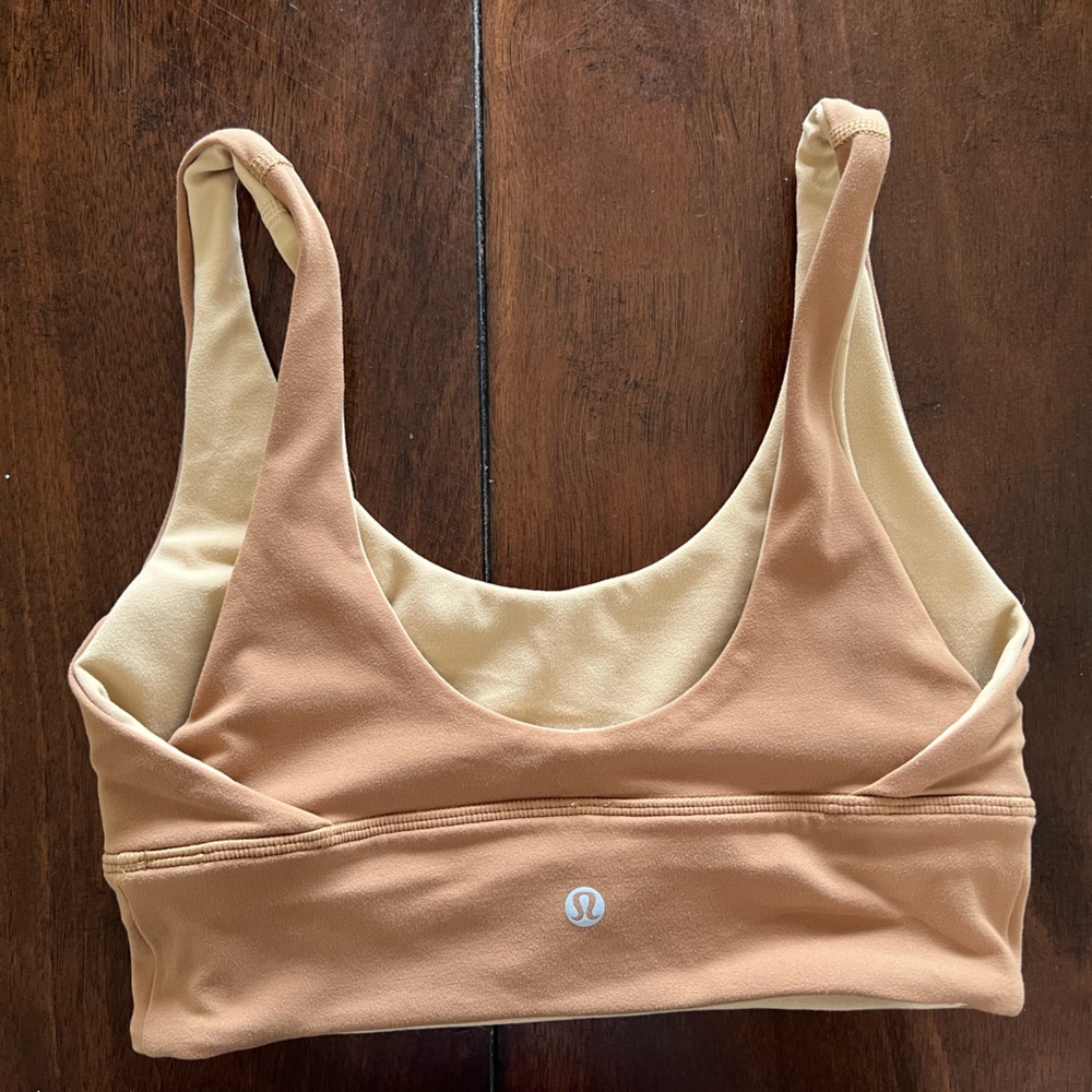 Lululemon Tan and Cream Sports Bra